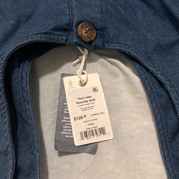 NWT Marine Layer Sydney Indigo Jumpsuit Overalls XS - Picture 4 of 5